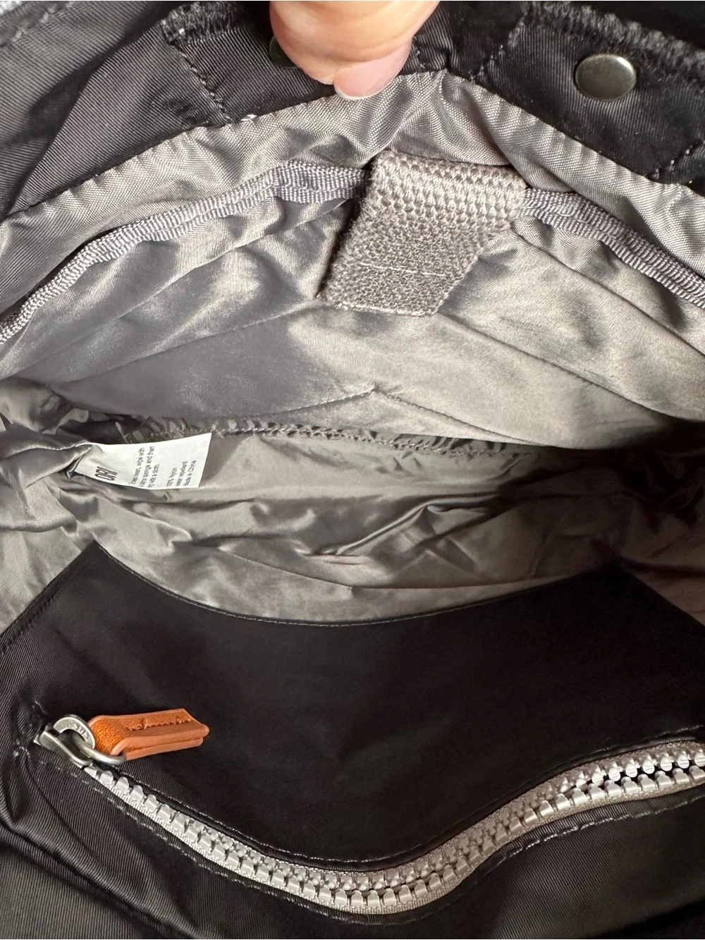 ORI London Pantry Sustainable Nylon Backpack Black Classic Daypack - Picture 3 of 6